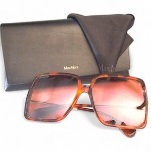 Max Mara MM0003/S 54E Oversized Square Sunglasses Tortoise Gradient NWT